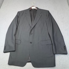 Canali Blazer Mens 46L Grey Super 140s Wool H Stockton Atlanta Sport Coat Italy