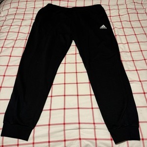 Adidas Essentials Feelcozy Fleece Tapered Pants Size M Black HL2236
