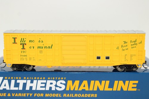 Walthers Escala HO ITC Illinois Terminal 50' Waffle Side Box Car #7446 Nuevo de Lote Antiguo | Condition: New