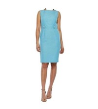 Chelsea Rose Blue White Sleeveless Sheath Dress Size 4