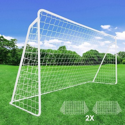 Fußballtor 240x150cm Fußball Tor Netz mit Bodenanker für Garten Kinder Erwachsen