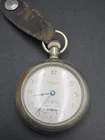 ​Antique 1904 Elgin Pocket Watch 18s 7J Ornate Geometric Nickel Movement - RUNS