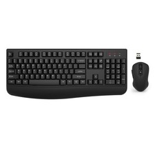 Wireless Keyboard and Mouse Combo, EDJO 2.4G Full-Sized Ergonomic Computer Keybo