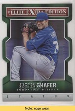 2014 Elite Extra Edition Status Emerald Die-Cut 16/25 Justin Shafer #96 READ 0m8