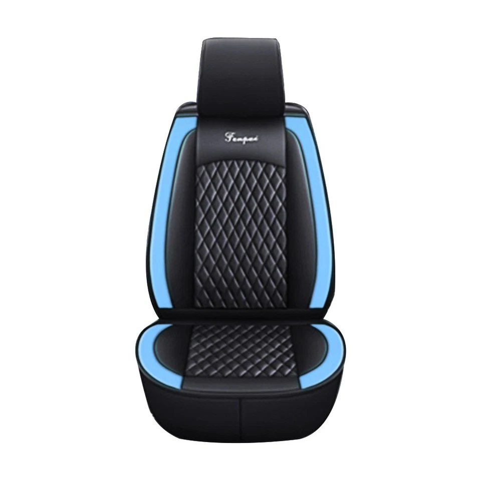 Car Seat Cover 5-eat for Hummer PU Leather ct0008 Black Blue - Image 3 of 4