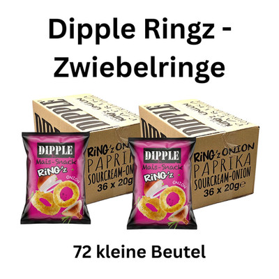 72x Dipple Ringz Zwiebelringe Mini Beutel einzeln verpackt Vorrat