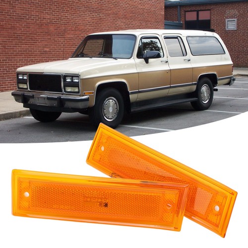 1 Pair 12V Front Bumper Light Yellow LED Turn Signal Lamps For SUBURBAN 1981 LVE - Picture 11 of 23