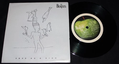 Beatles-Free As A Bird-Apple 58497-Vintage 1995 45 In Pic/Slv-New Old Stock-Mint