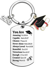 2026 Graduation Gift for Her Him Girls Boys, Class of 2026 Keychain Graduation G