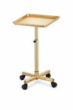 Gold Adjustable Salon Rolling Tray w/ Wheels – New In Box