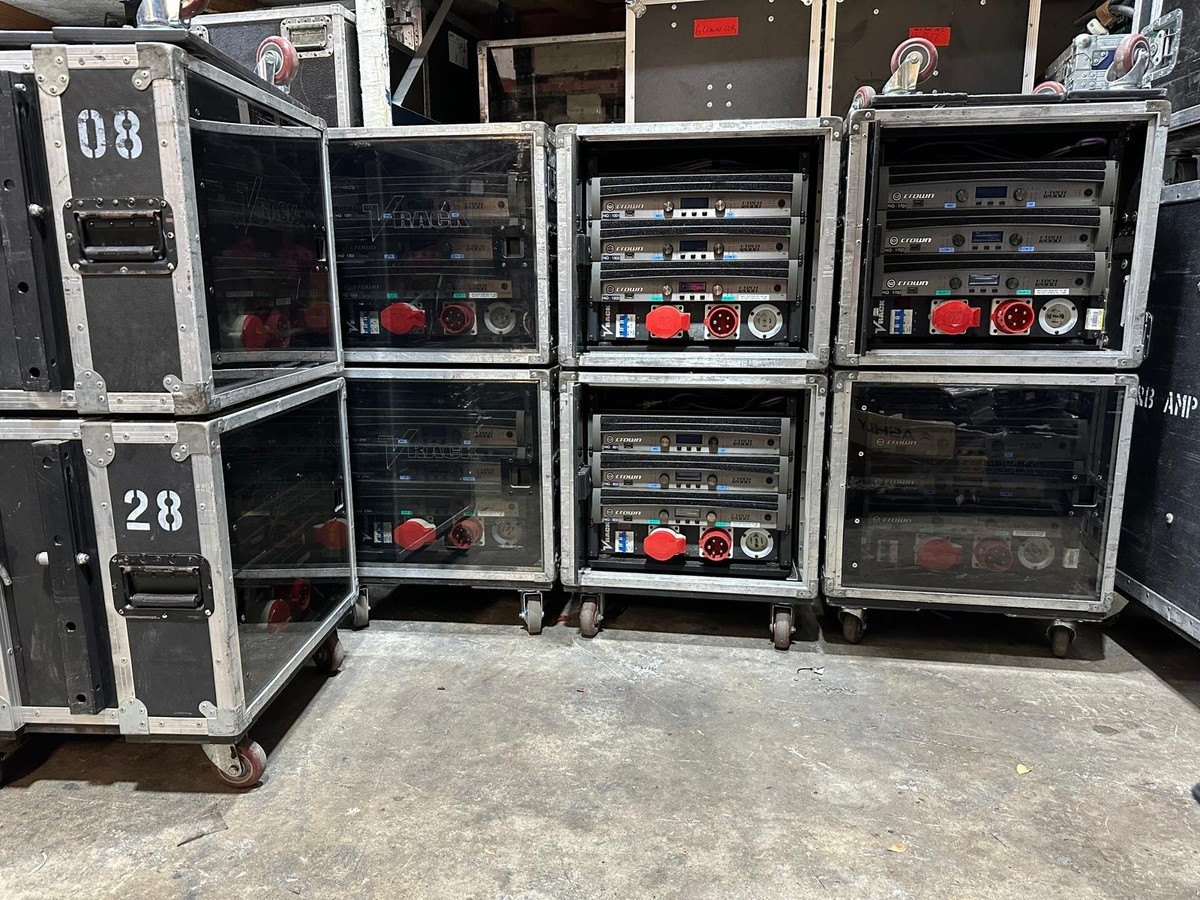 Crown Audio VRack Amplification Rack on Wheels with I-tech 12000HD