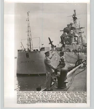 Bendix Talos MISSILE Aboard NAVY Cruiser GALVESTON Vintage 1958 Press Photo