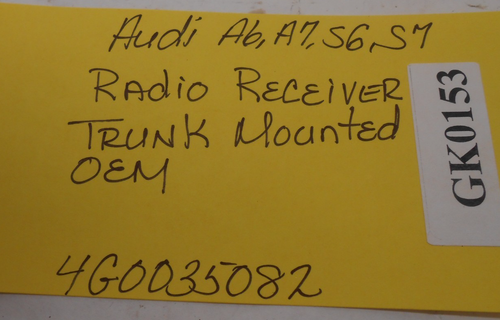 2010 Audi A6, A7, S6, S7 Radio Receiver Trunk Mounted OEM 4G0035082 GK0153 - Picture 6 of 6