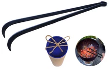 Charcoal Tongs, BBQ Charcoal Tongs, 15.75 Inch, Charcoal Tongs For Grill, Hea...