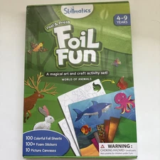 Skillmatics Peel & Press Foil Fun Art & Craft Activity Set World of Animals NEW