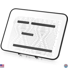 Flutesan 8"x12" Magnetic Knitting Pattern Holder with 4 Magnets - Black Border