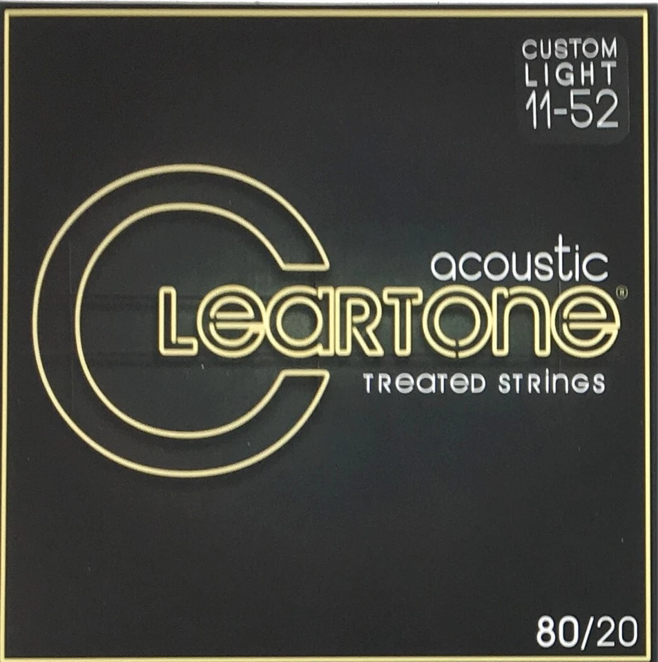 Cuerdas de Guitarra Acústicas Cleartone 80/20 Bronce Luz Personalizada 11-52 Larga Vida Foto 3 de 4