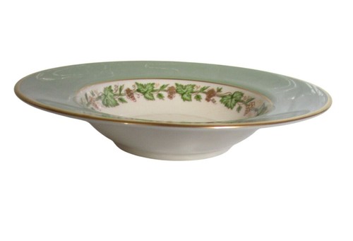 Vintage Franciscan China Concord Grapevine Design Coupe Cereal Bowl Gold Trim - Picture 2 of 9