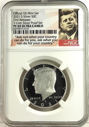 1999 - 2009, 2010 - 2021 SILVER PROOF KENNEDY HALF DOLLAR RUN 23 COINS #021 - Picture 3 of 4