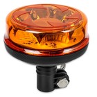 LED Flashing Beacon Warning Light Amber DIN Pole Mount Rotating Strobe 12-24V.