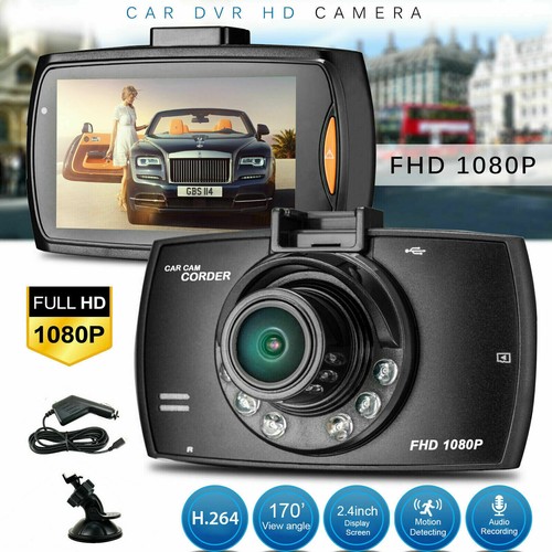 Dashboard Camera 1080p HD Dash 2.4" LCD Car DVR Night VisionCam UK G Sensor - Picture 2 of 8