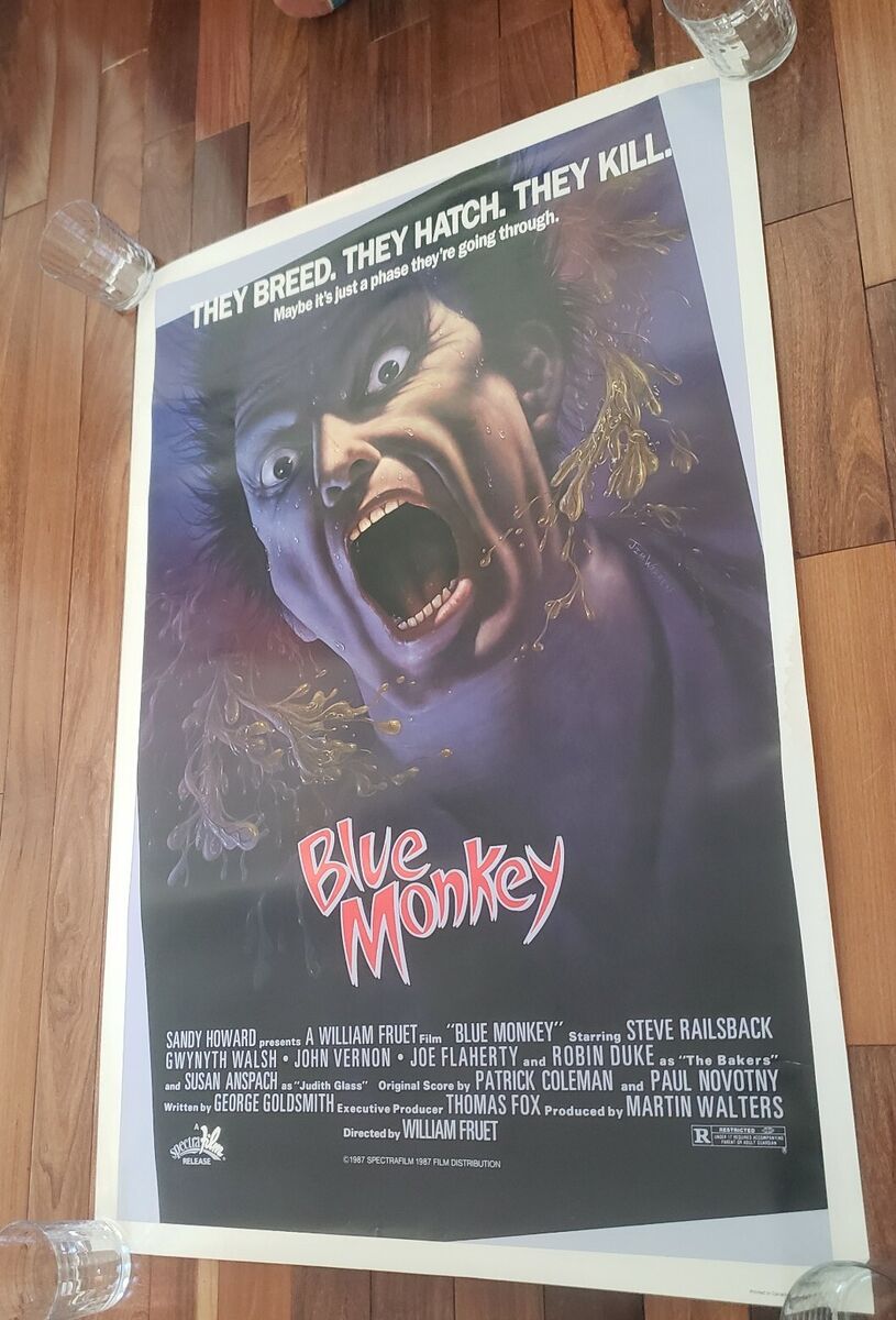 Blue Monkey 1987 Original Vintage Movie Poster 39×27