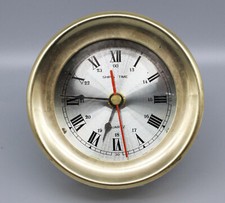 Schiffsuhr Messinggehäuse massiv Quarz