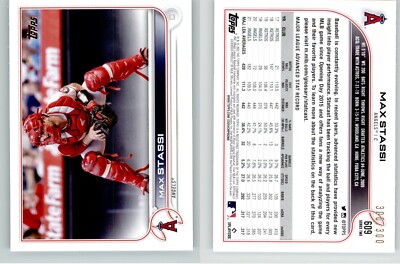 Max Stassi 2022 Topps Series 2 Advanced Stat Parallel #609 /300 Angels