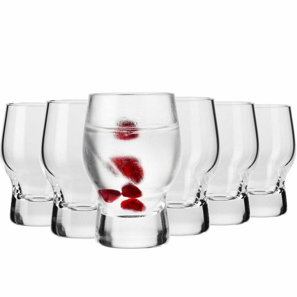 Krosno Sterling GläSer FüR Vodka LiköR Schnaps | Set 6 | 50 Ml | SpüLmaschine-image