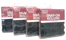 Snap-on Hair Rollers Curlers DBest Model No. 533, 4 Packages (40 Large Rollers)