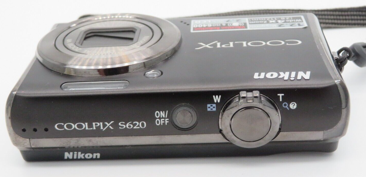 Nikon COOLPIX S620 12.2 MP Digital Camera, Black 4X Zoom, +