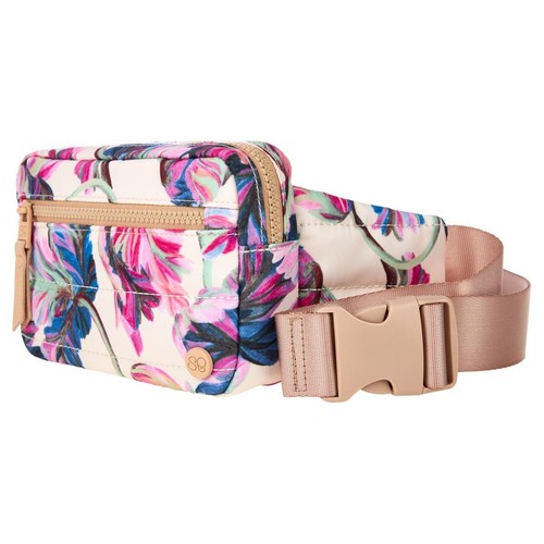Samantha Brown To-Go Quilted Belt Bag Taupe Colorblock NWT - Picture 2 of 5