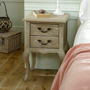 French Style Bedside Table Nightstand Shabby Chic Vintage Bedroom