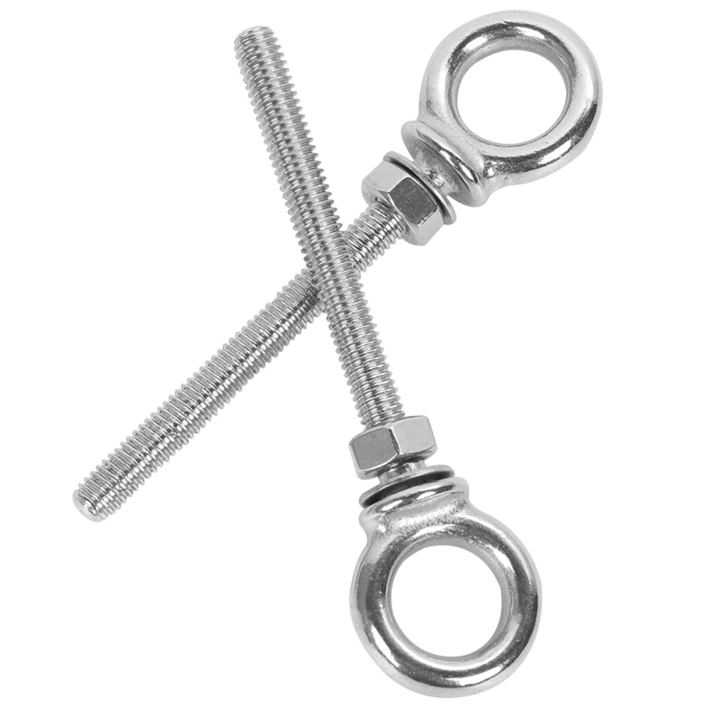 2 Pcs Screws Stainless Steel Eye Long Bolts 2pcs ( *60-316)