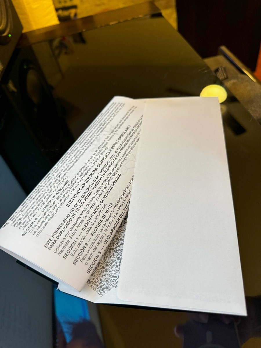 4x DMV REG 262 Form - Vehicle/Vessel Transfer and Reassignment