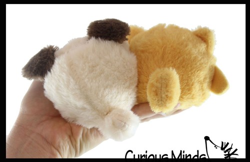 2er Set ZUFÄLLIG Plüsch Hund Squeezy Perlen gefüllt Squeeze Stress - Bild 14 von 14
