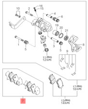 Original KIA 0K9A0 2628Z Brake Pad Set Rear Carens Clarus Sephia Shuma I II