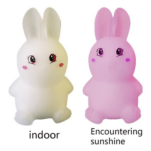 Light Change Rabbit Knead Decompresses Long Ear Rabbit Cute Novelty Knead - Afbeelding 2 van 8
