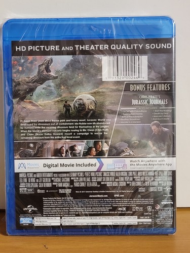 Jurassic World Fallen Kingdom (Blu-Ray / DVD / Digital) NEW - Picture 4 of 5