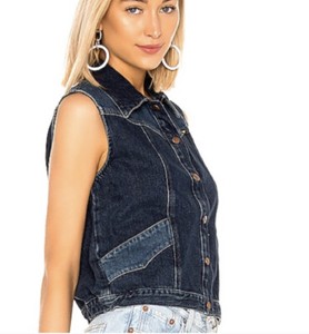 western denim vest