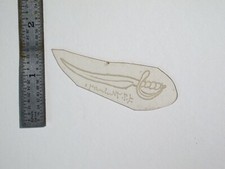 vtg 1960s 70s Tattoo Flash acetate stencil Tiny Dagger signed v3 KN1