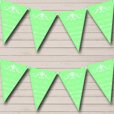 Party Banner Wimpel Regal mintgrün personalisiert Hochzeitslocation oder Empfang
