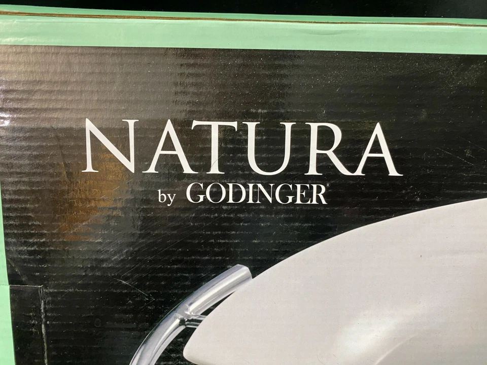 NEW!! Natura by Godinger ~ White / Platinum Handles Serving Tray ~ 11" x 16 1/4" - Image 2 of 4