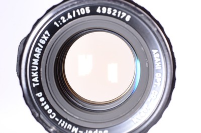 Super-Multi-Coated TAKUMAR 6×7 105mm 2.4 PENTAX 6x7 67 Super SMC TAKUMAR 105mm f/2.4 MF Prime Lens Medium