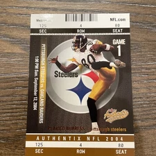 2004 Fleer Authentix Plaxico Burress Bronze /50 Steelers 