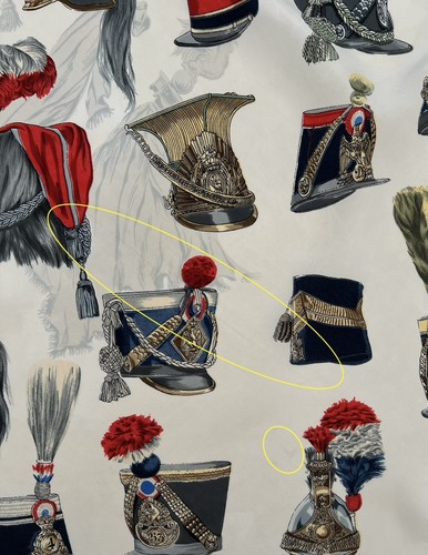 Hermes silk scarf Coiffures Militaires. Vintage 1956. Rare. Authentic. - Picture 18 of 19