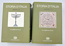 STORIA D'ITALIA Annali 11  Due volumi GLI EBREI IN ITALIA Einaudi 1996 1997