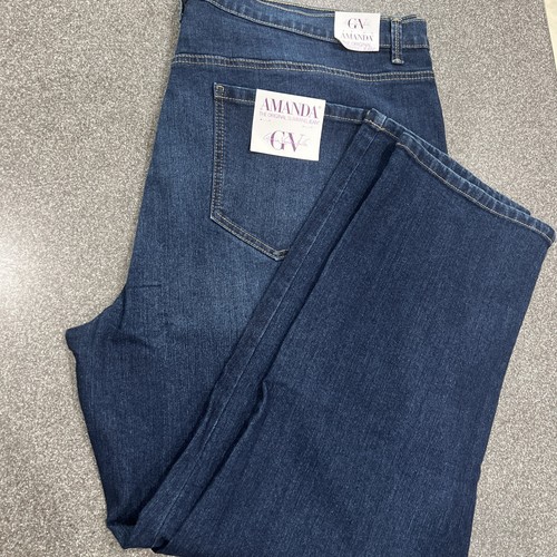 Gloria Vanderbilt Amanda Slimming STRETCH Blue Jeans Plus Size 22 W, Length 29”