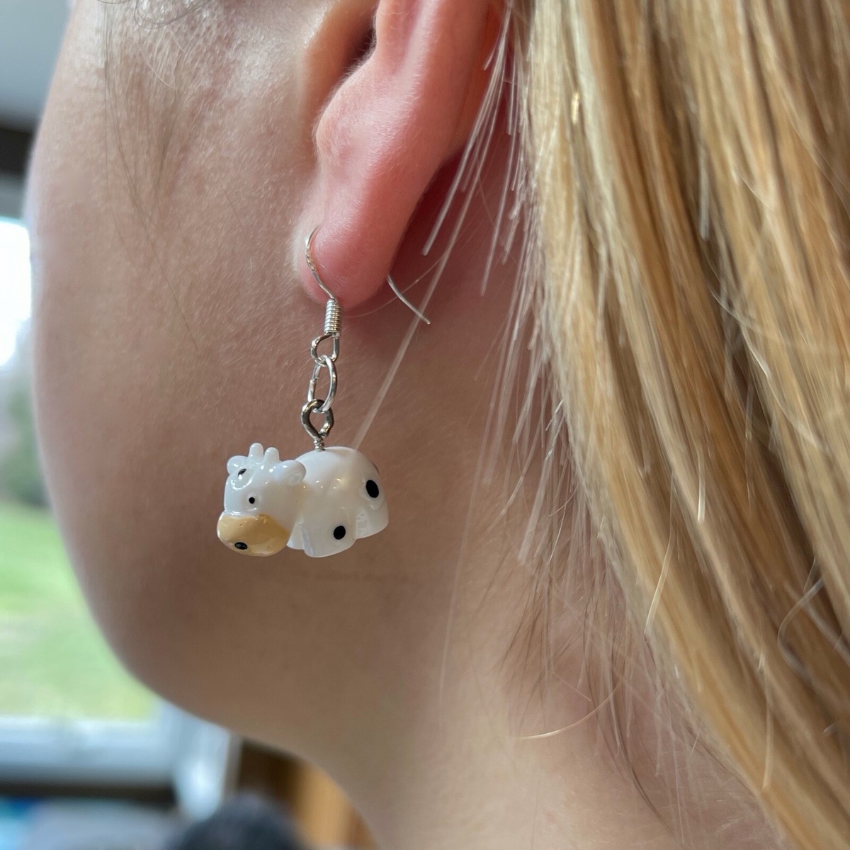 Highland Cow Earrings, Polymer Clay Jewellery