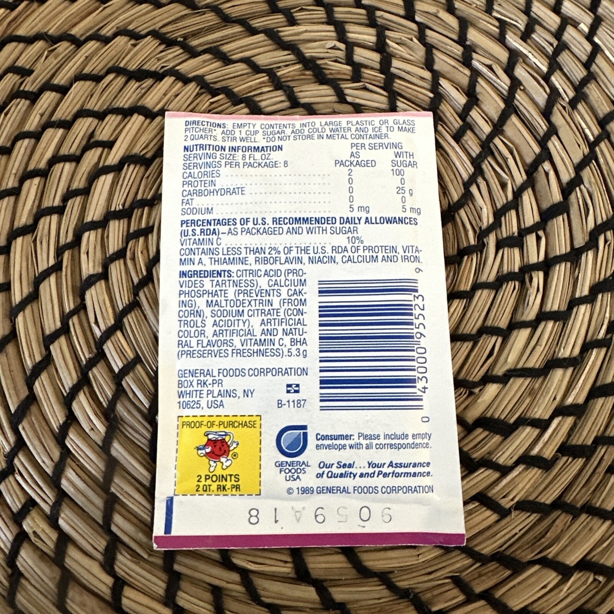 Vintage Kool Aid Purplesaurus Rex Grape lemonade Alternative Mix
